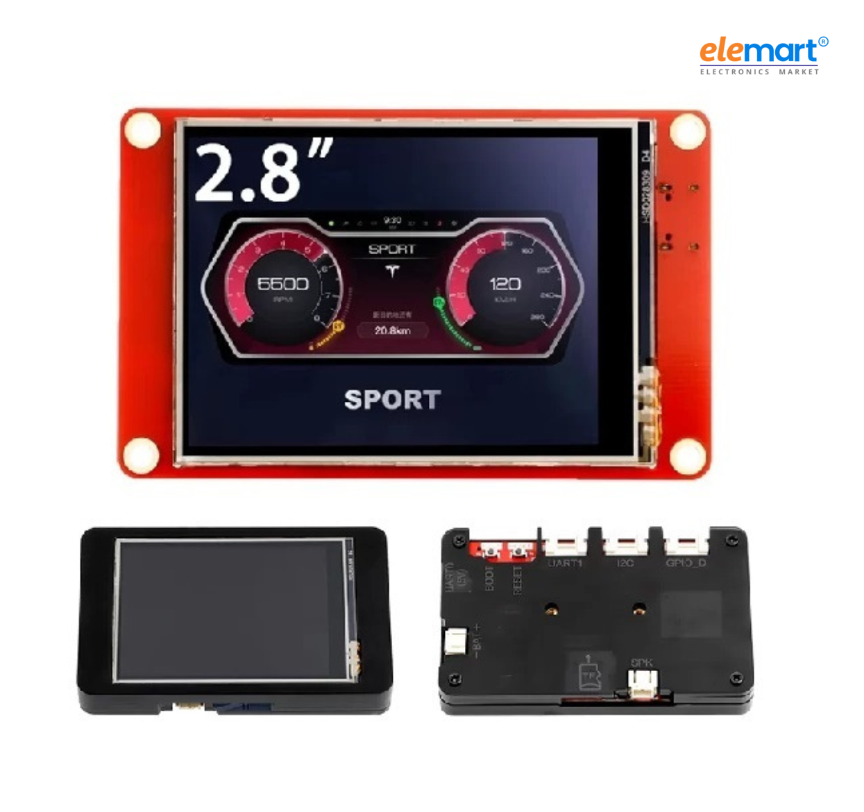 ELECROW ESP32 display-2.8 Inch HMI 240×320 Display SPI TFT LCD Touch Screen Compatible with Arduino/LVGL/Esphome- Homeassistant/PlatformIO /Micropython Without Acrylic Case