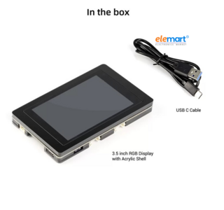 ELECROW ESP32 Terminal–with ESP32 3.5 inch parallel 480×320 TFT capacitive touch RGB display(RGB by chip ILI9488)