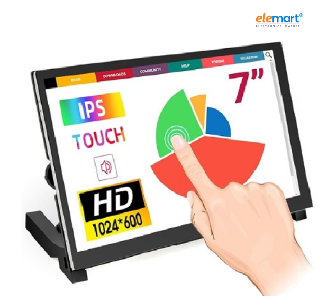 Elecrow RC070S 7 inch 1024*600 IPS Capacitive Touch Monitor Raspberry Pi Boards