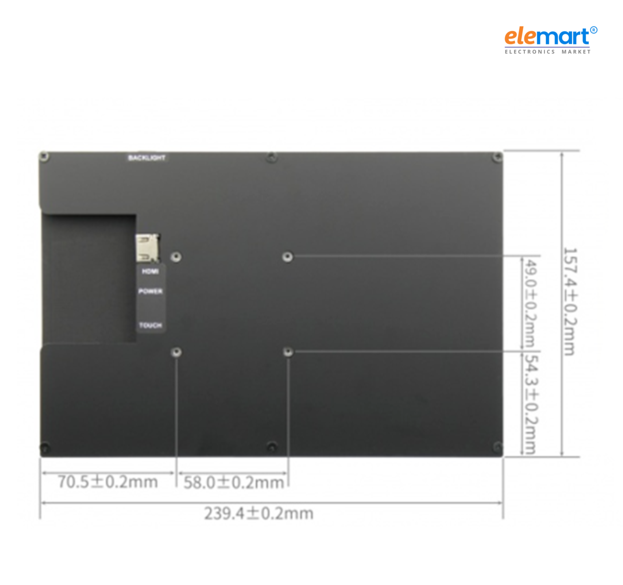 Elecrow 10.1 inch Display IPS 1280×800 Acrylic Case Touch Screen Compatible with Raspberry Pi Jetson Nano PC raspberry Pi Boards