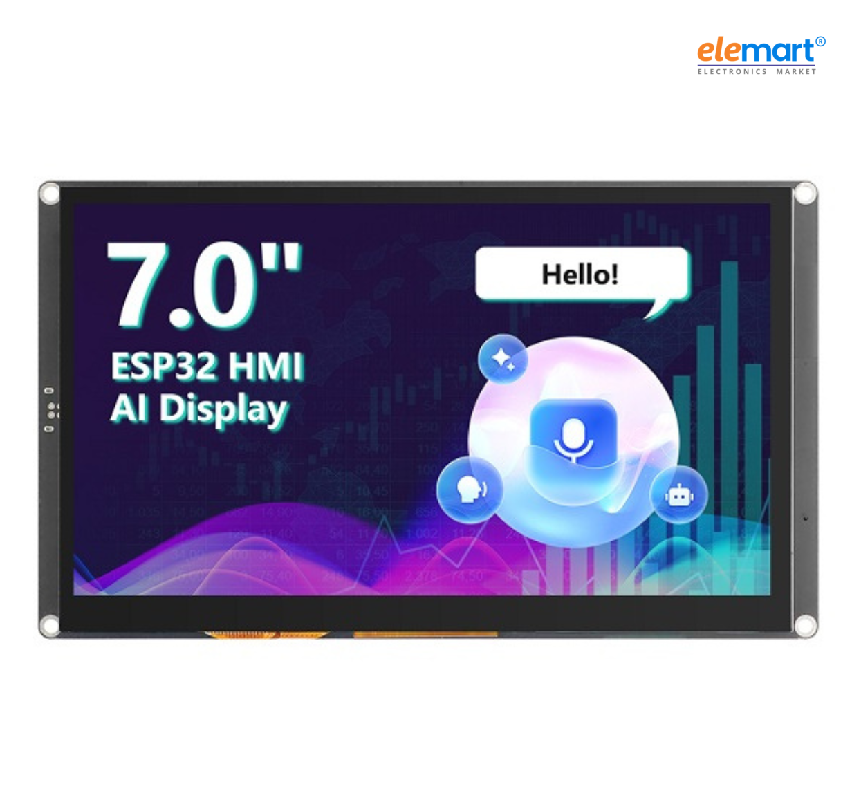 Elecrow CrowPanel Advance 7.0-HMI ESP32 AI Display 800×480 Artificial Intelligent IPS Touch Screen-Without Acrylic Case-ESP32-C6 Module