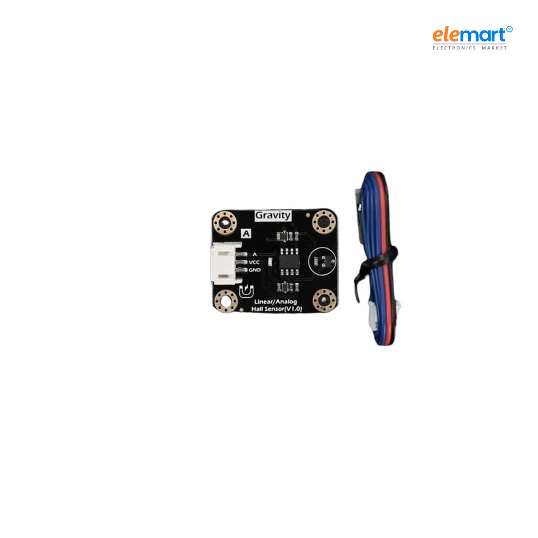 Gravity: Linear / Analog Hall Effect Sensor ±1200 GS Magnetic Field Range