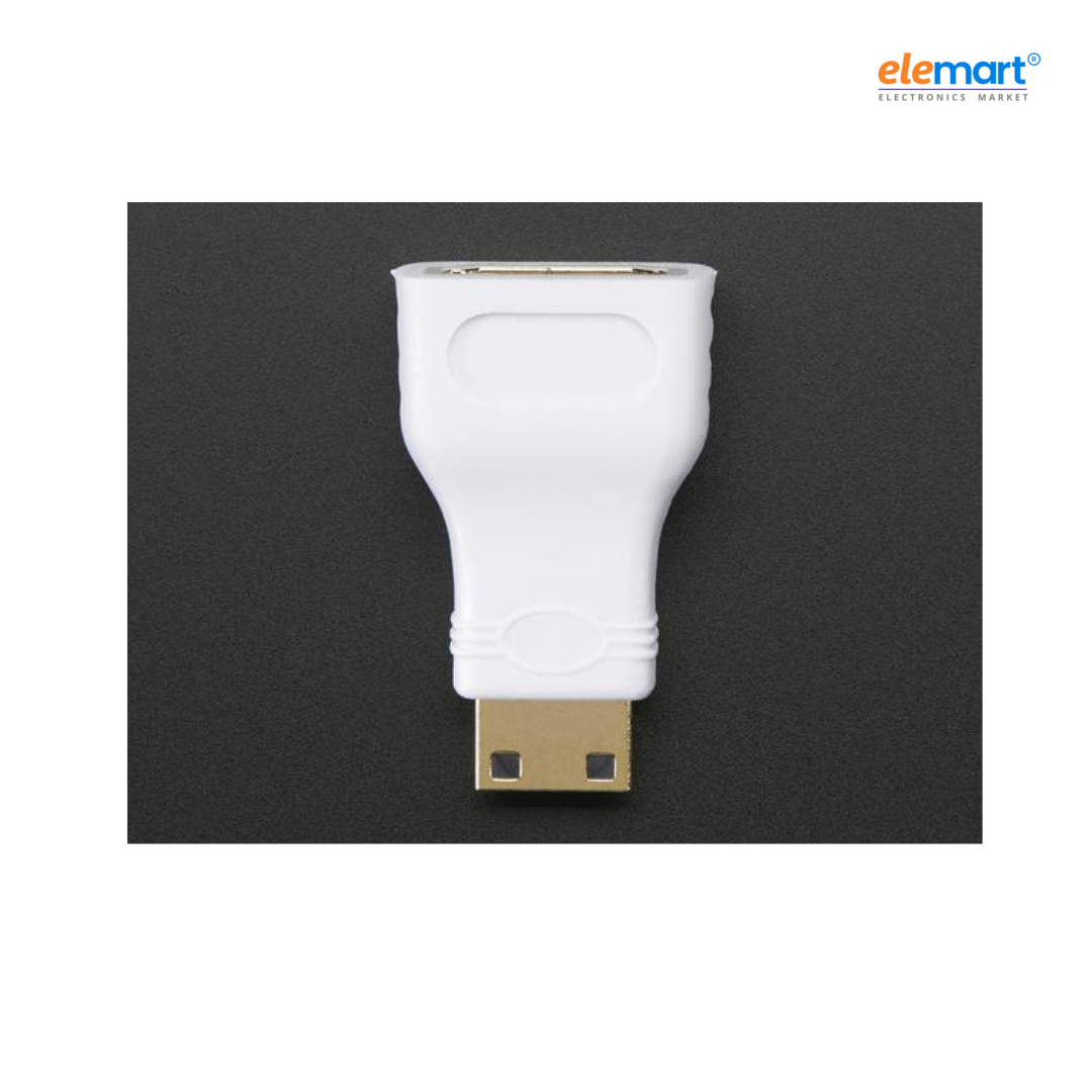 Raspberry Pi Official Mini HDMI C/M to Standard HDMI A/F Cable 10CM White