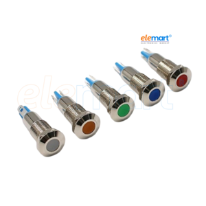 Green 8mm LED Metal Indicator Light (10-24V)
