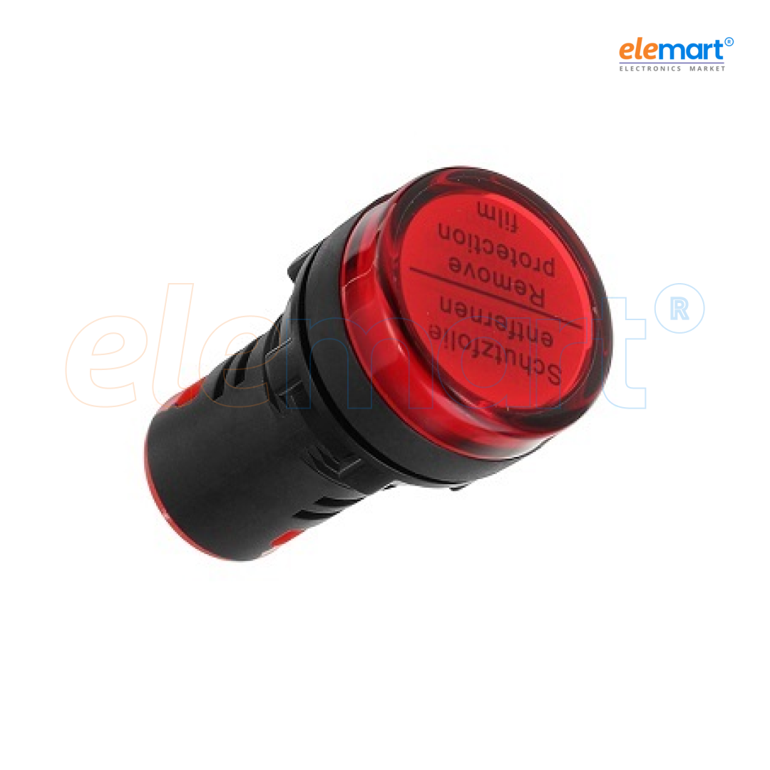 Red 22mm LED Power Pilot Signal Light Indicator (AC/DC 12V, AD16-22DS)