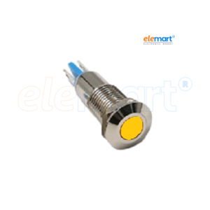 Yellow 10-24V 8mm LED Metal Indicator Light