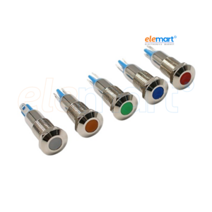 Red 8mm LED Metal Indicator Light (3-9V)
