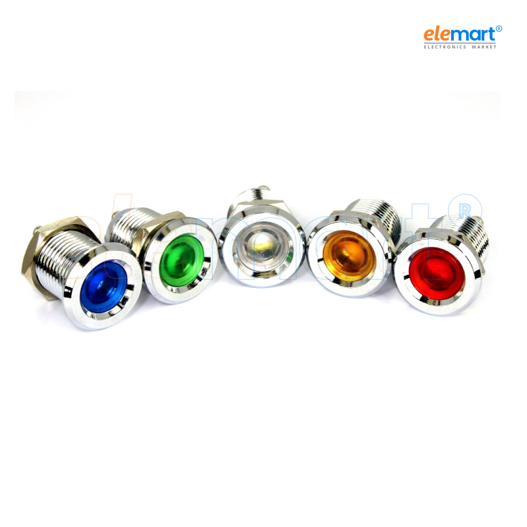 Green 10-24V 12mm LED Metal Indicator Light