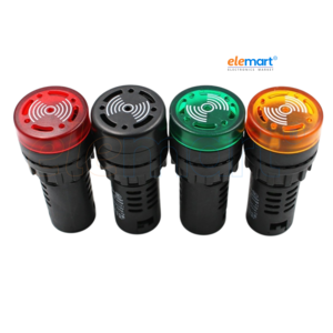 Green AC/DC 12V 22mm AD16-22SM LED Signal Indicator with Built-in Buzzer