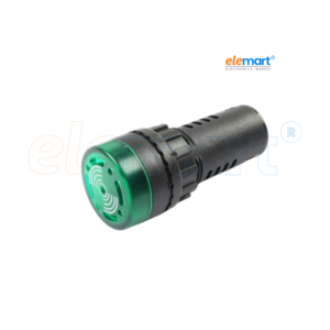 Green AC/DC 12V 22mm AD16-22SM LED Signal Indicator with Built-in Buzzer