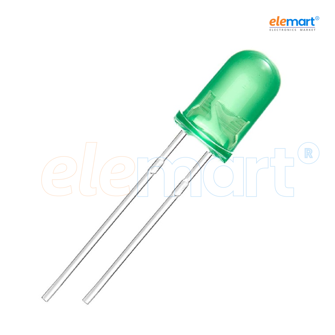 3mm Round DIP LED Green in Green