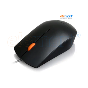 Lenovo 300 Wired USB Optical Mouse (Ambidextrous, USB 2.0, Black)