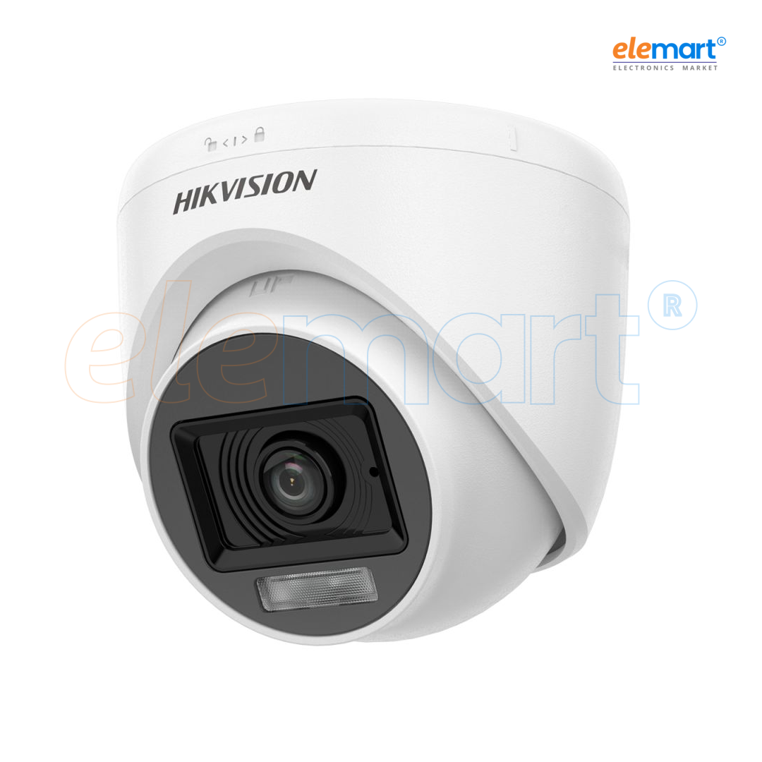 Hikvision 2MP Smart Hybrid Light Audio Turret Camera – STQC Approved (DS-2CE76D0T-LPFS)