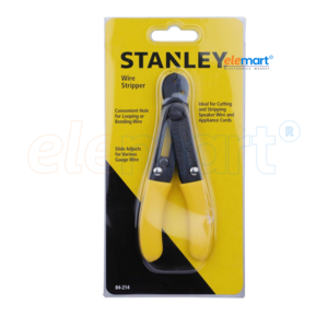 STANLEY 84-214-22 Wire Stripper, 130mm/5.25'' – Strips Wires (0.5mm-4mm), Looping/Bending Hole, Ideal for Speaker & Appliance Cords
