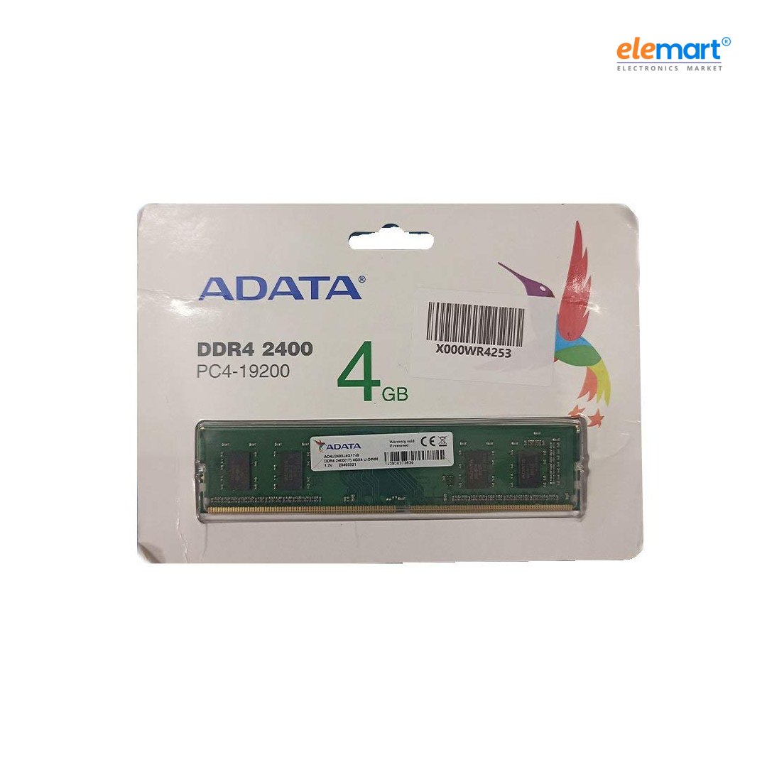 ADATA AD4U2400J4G17-R 4GB DDR4 U-DIMM Desktop RAM, 2400MHz Speed
