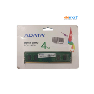 ADATA AD4U2400J4G17-R 4GB DDR4 U-DIMM Desktop RAM, 2400MHz Speed