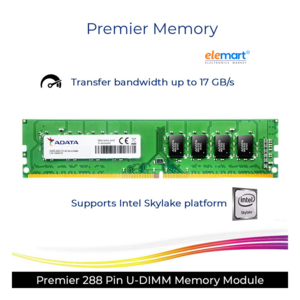 ADATA AD4U2400J4G17-R 4GB DDR4 U-DIMM Desktop RAM, 2400MHz Speed