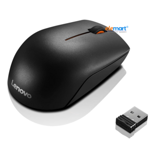 Lenovo 300 Wireless Compact Mouse, 1000 DPI, 10m Range, Ergonomic Design