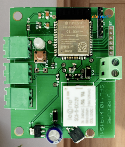 Smart Wireless Door Lock Controller with Momentary Relay (1s) | WiFi & BLE Enabled PCB for Home Automation