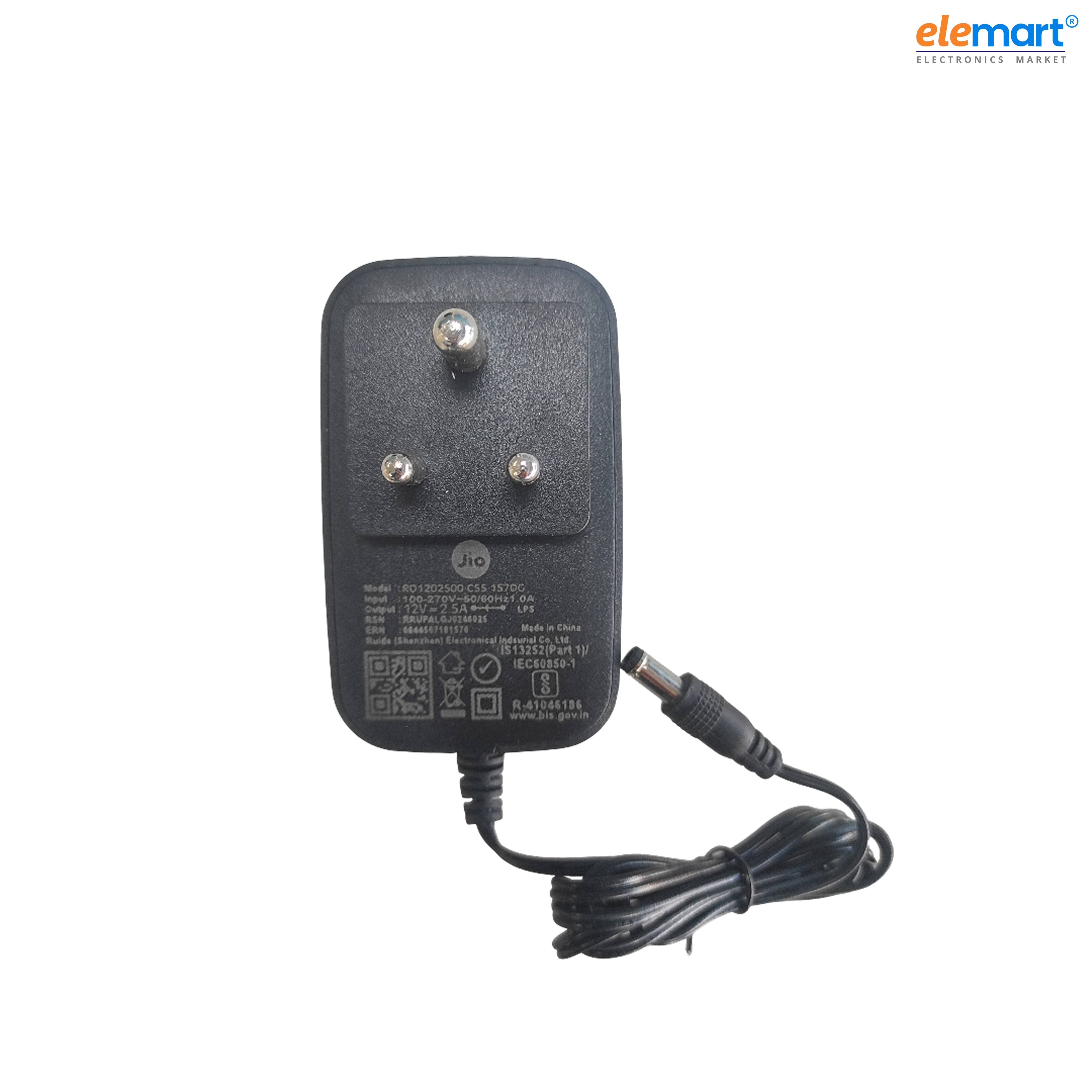 12V Power Adapter Compatible with Jio Set-Top Boxes, Receivers, Printers, and Speakers