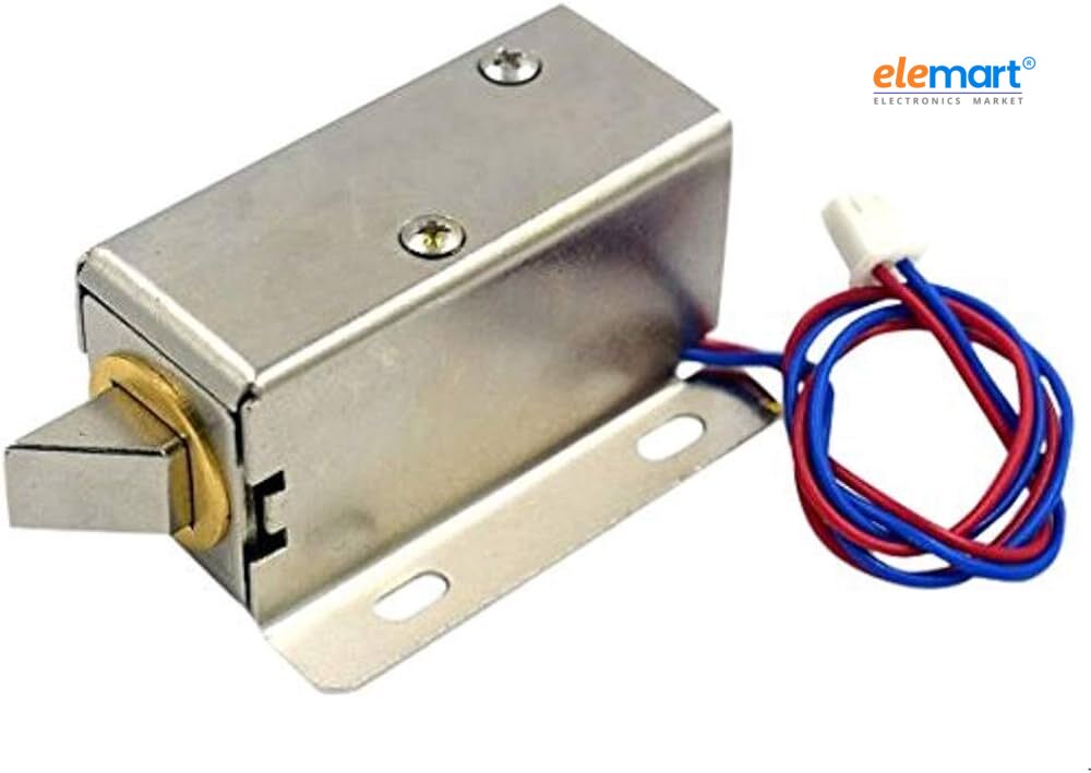 jiSECURE Electric Solenoid Lock 12V DC for Doors & Cabinets