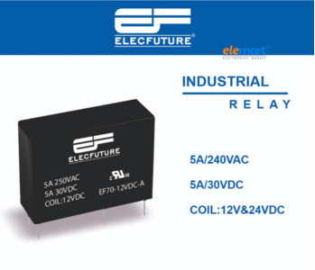 EF70 12V DC 5A PCB Power Relay SPDT (1 Form C) 250VAC / 28VDC