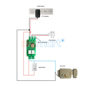 jiSECURE Wireless Smart Door Lock Controller with 12 volt  Adapter |  Compatible with Smart Locks