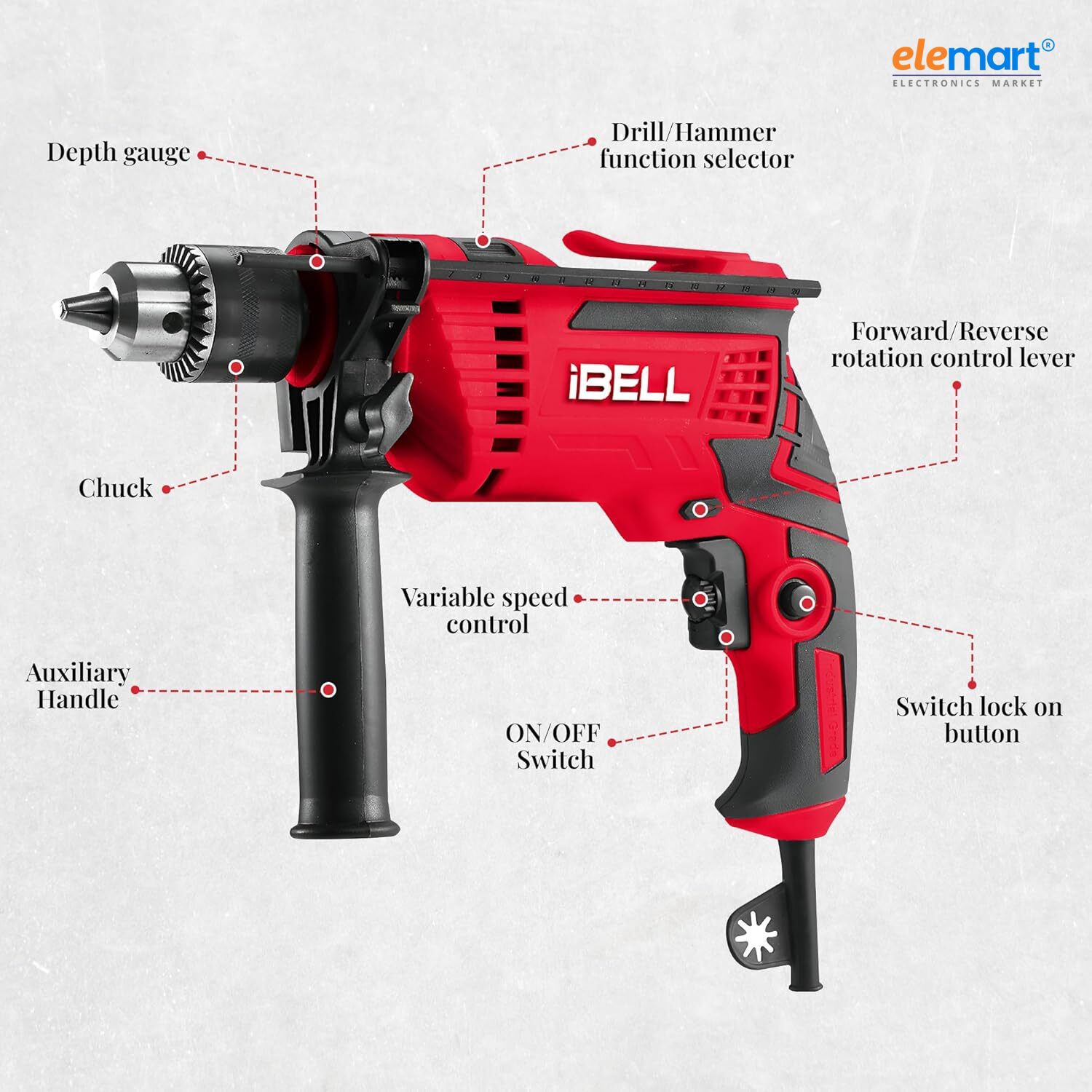IBELL Electric Drill Impact Drill