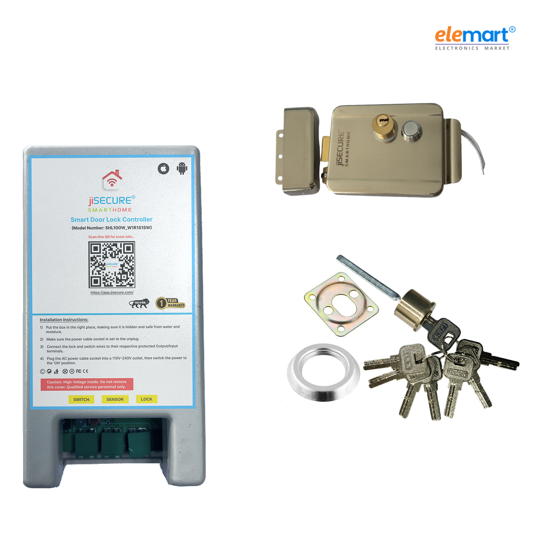 jiSECURE Smart Lock Controller with Electronic Lock | App & Manual Control