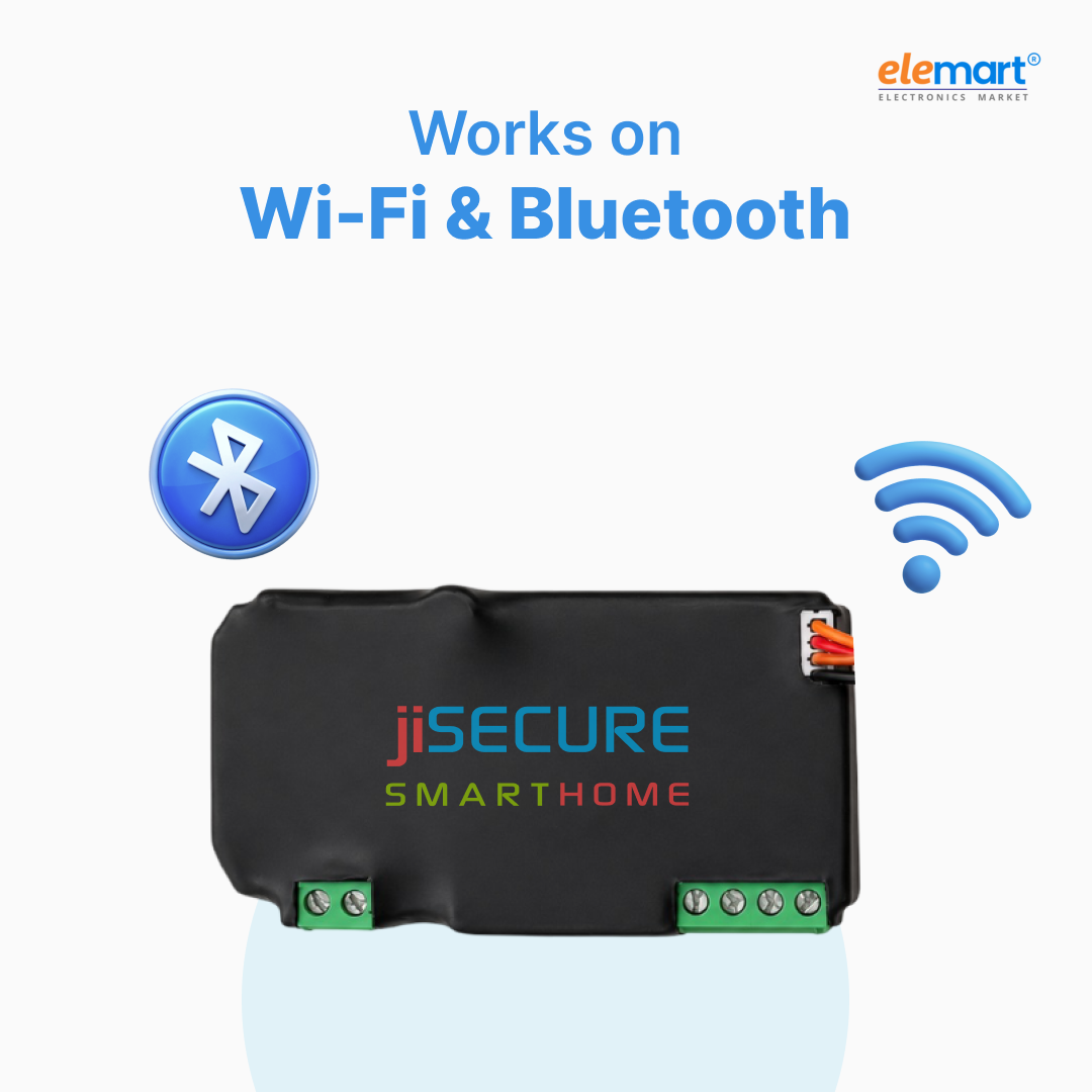jiSECURE 4 Node Smart Switch | WiFi and Bluetooth Enabled Smart Home Controller