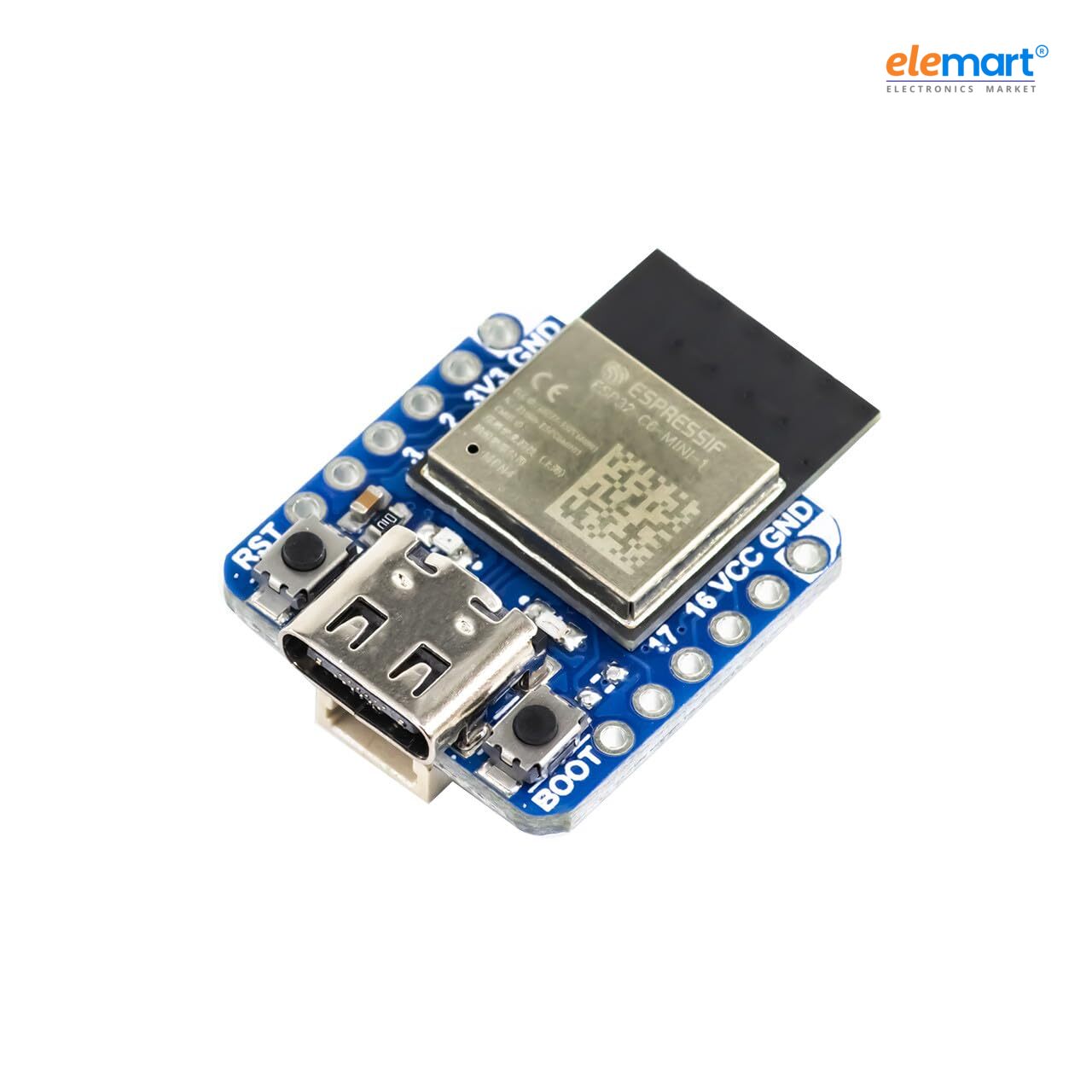 ESP32-C6 Mini Development Board | Wi-Fi 6, Bluetooth 5 LE, Zigbee & Thread | USB Type-C