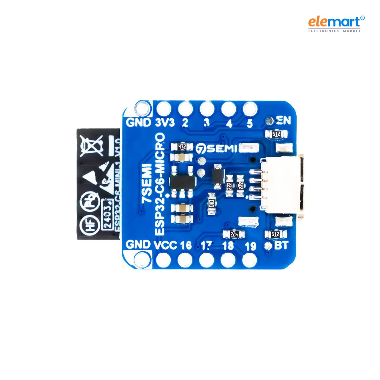 ESP32-C6 Mini Development Board | Wi-Fi 6, Bluetooth 5 LE, Zigbee & Thread | USB Type-C
