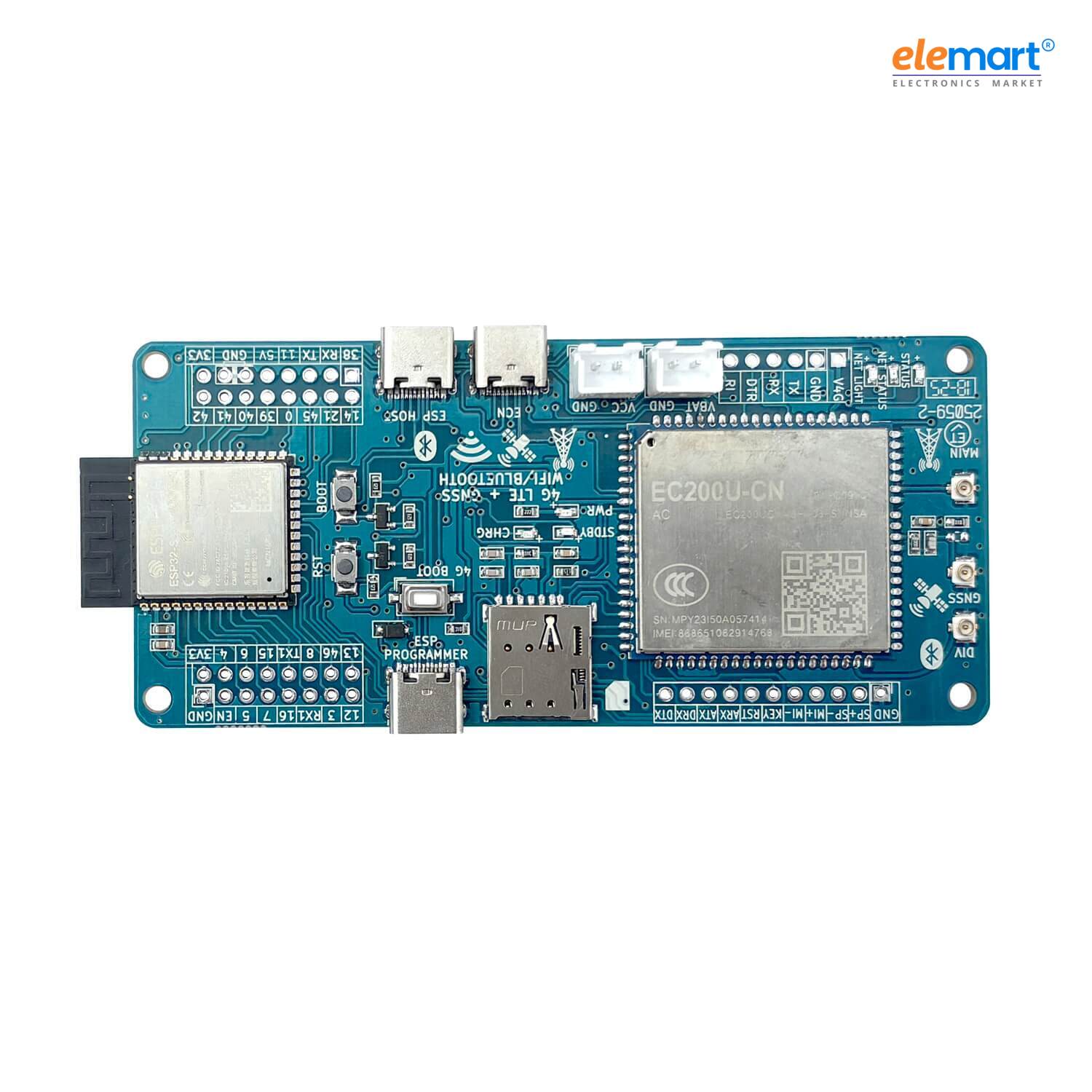 ESP32-S3 with EC200U 4G LTE Cat-1 WiFi Bluetooth GNSS IoT Smart Modem Development Board
