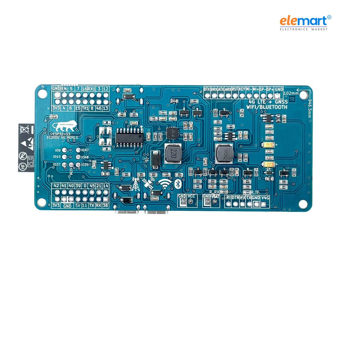 ESP32-S3 with EC200U 4G LTE Cat-1 WiFi Bluetooth GNSS IoT Smart Modem Development Board