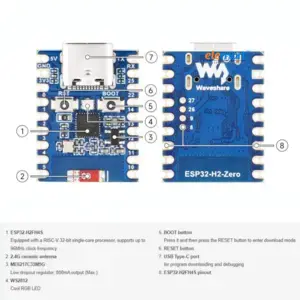 ESP32-H2-Zero-M Mini Development Board with Pin Header