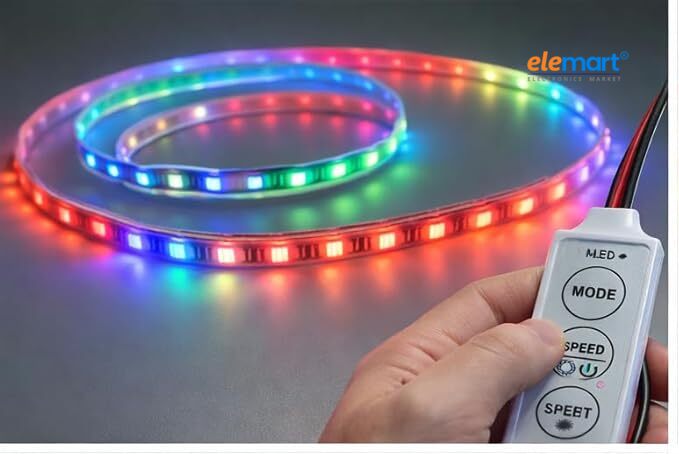 Wizzo {2 Pieces) 5 Speed & 6 Modes LED Strip Light Flasher Blinker Strip Controller for LED Module