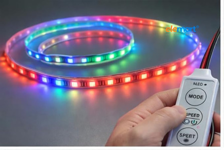 Wizzo {2 Pieces) 5 Speed & 6 Modes LED Strip Light Flasher Blinker Strip Controller for LED Module