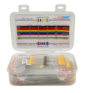 AVS Components 500 Pcs Assorted Resistors Kit, 50 Values