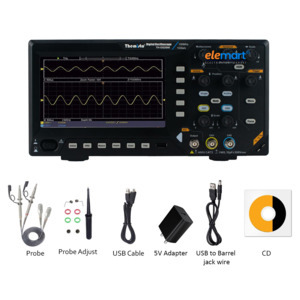 Themisto TH-OS2000 2-Channel 100MHz Bandwidth 1GSa/s Sampling Rate with Function Generator Digital Oscilloscope