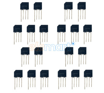 Wizzo KBP310 3 Amp 1000V Bridge Rectifier Diode Single Phase, 4 PIN, Throught Hole Bridge Rectifier