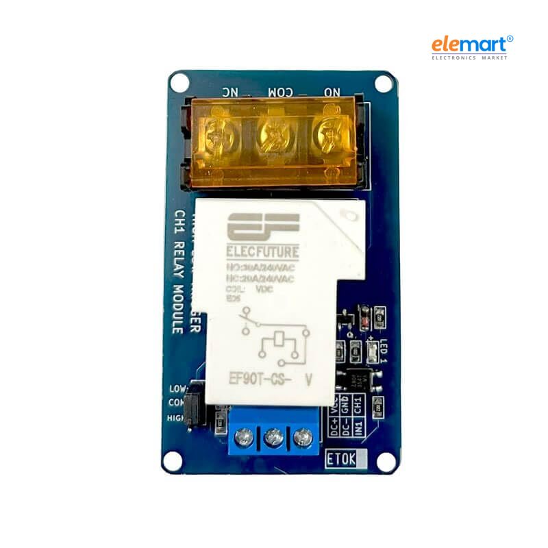 1 Channel 5V 30A Relay Module With Optocoupler Isolation Supports High And Low Trigger- Industrial Grade
