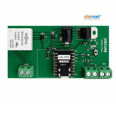 jiSECURE Smart Door Lock Controller PCB, WiFi and Bluetooth Enabled, App-Based Access Control, Android and iOS Support