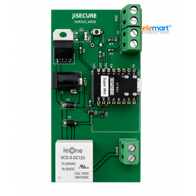 jiSECURE Smart Door Lock Controller PCB, WiFi and Bluetooth Enabled, App-Based Access Control, Android and iOS Support