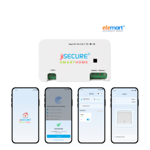 jiSECURE Smart Door Lock Controller with Electronic Lock, WiFi and Bluetooth Connectivity, App-Based Access Control, Android and iOS Compatible
