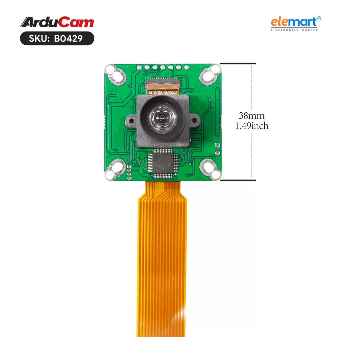 Arducam Full HD Color Global Shutter Camera for Raspberry Pi, 2.3MP AR0234 Wide Angle Pivariety Camera Module