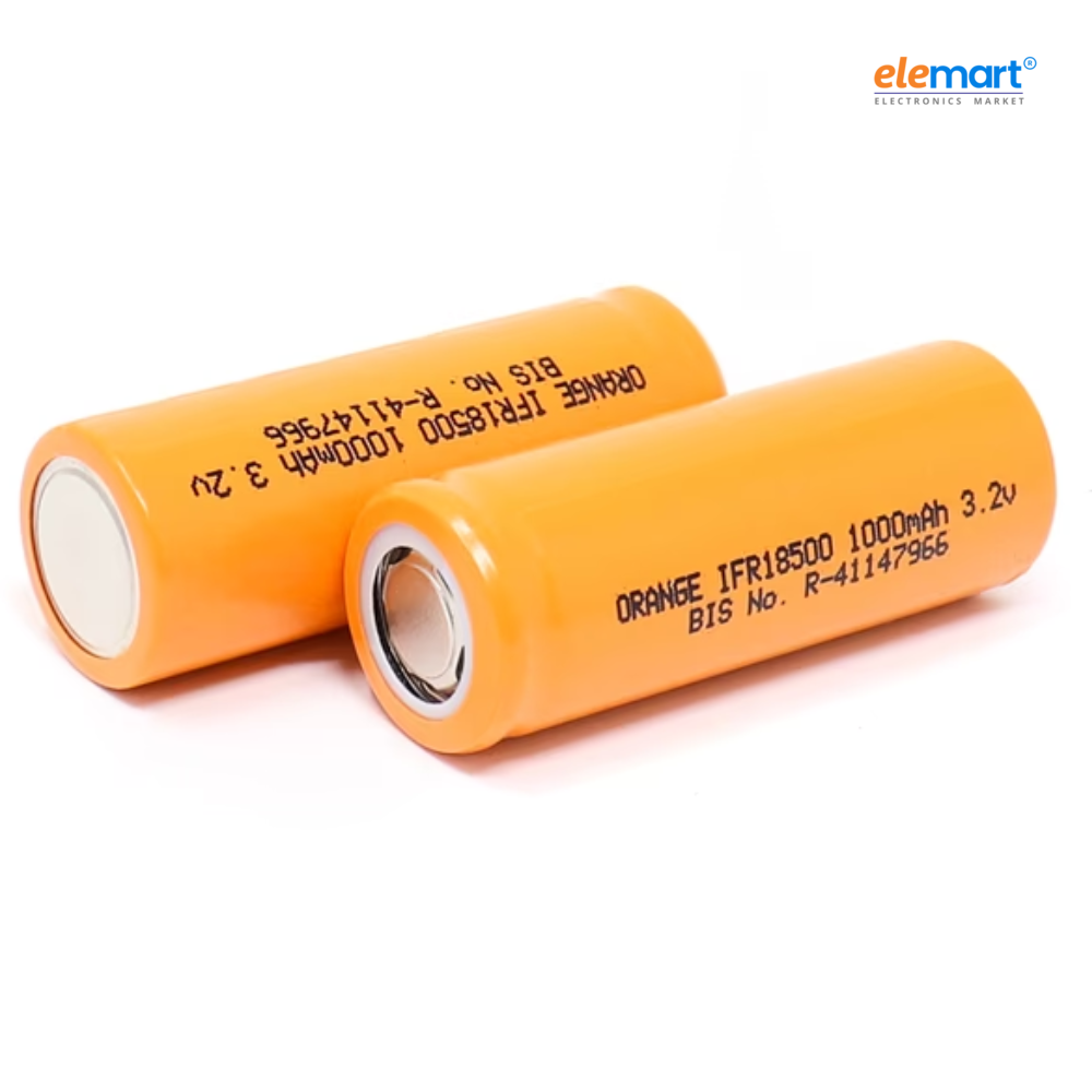 Orange A Grade IFR18650 3.2V 1500mAh 3C LiFePO4 Battery