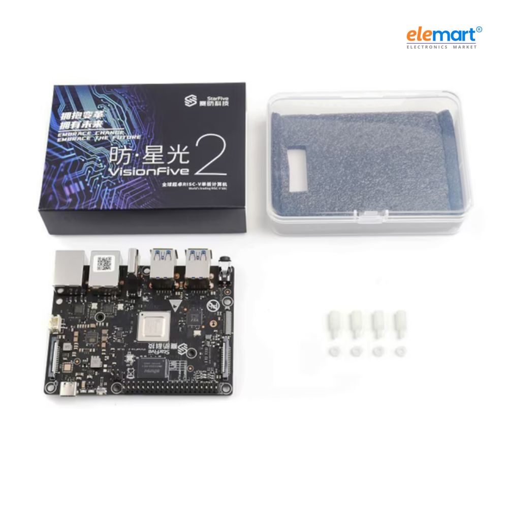 VisionFive2 RISC-V 4GB RAM Single Board Computer, StarFive JH7110 Processor with Integrated 3D GPU, base on Linux, with Wi-Fi module