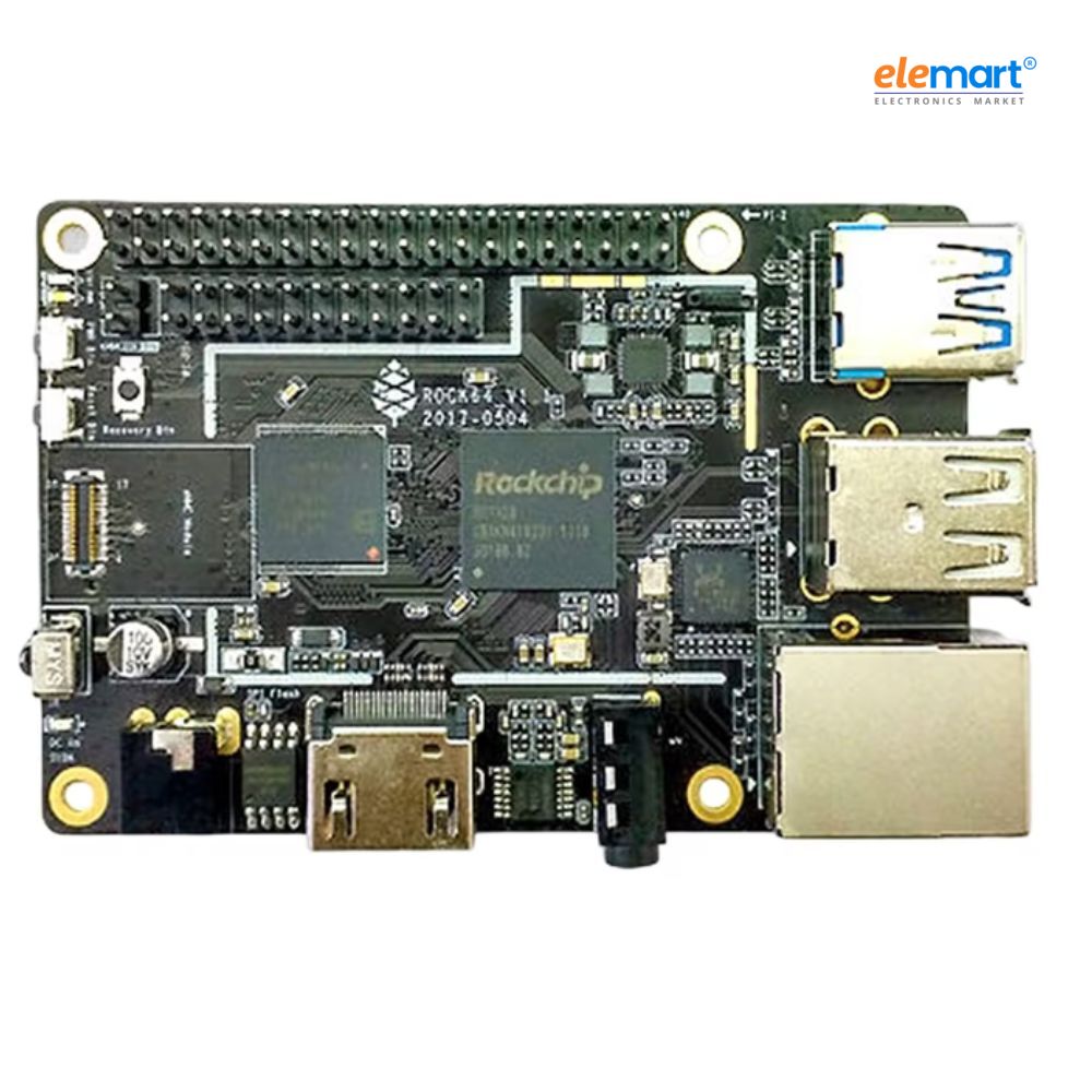 Pine64 ROCK64 Single Board Computer with 4GB 1600MHz LPDDR3 memory