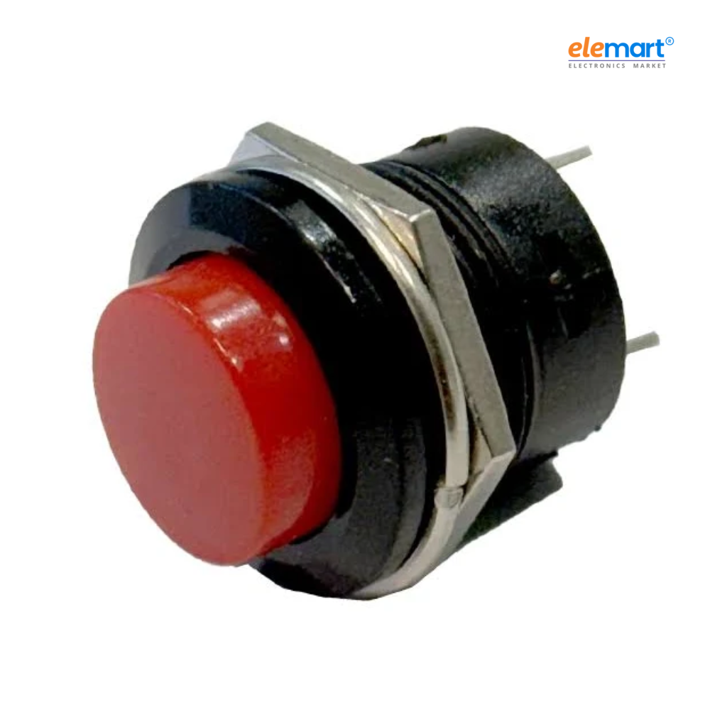 Red R13-507 16mm No Lock Push, Button Momentary Switch 3A, 250V