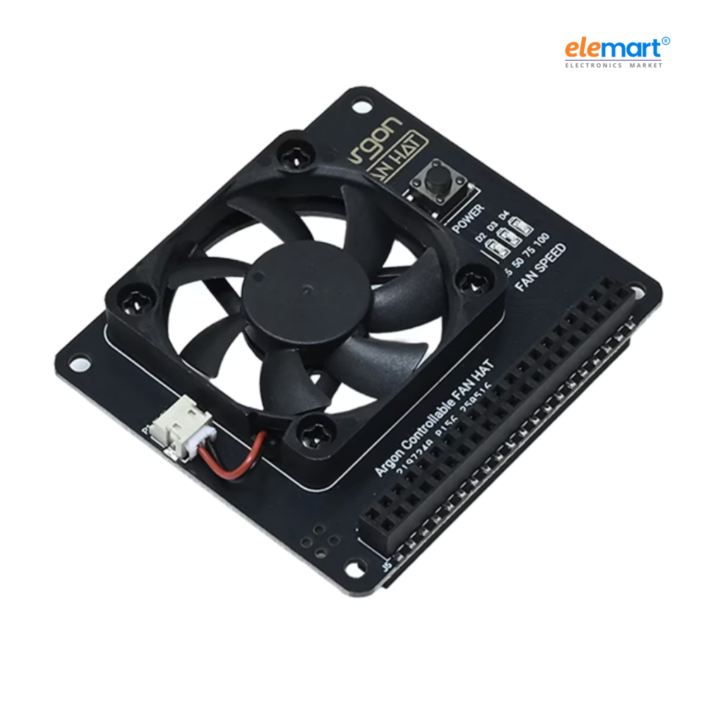 Argon Fan HAT for Raspberry Pi 4, 3B,3 B+, Includes 40mm Fan
